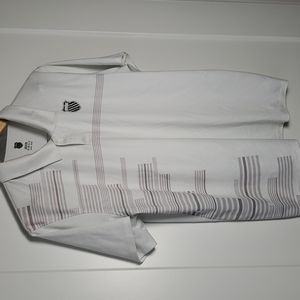 K-Swiss XL Men’s Gray White Athletic Polo